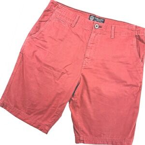 American Eagle AED Men's Shorts 36 Bermuda 11" Red Boho Vacation Beach Resort